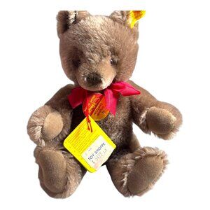 Steiff Teddy Bear Plush 10” Brown Original With Tags 0202/26 Wool Cotton Germany